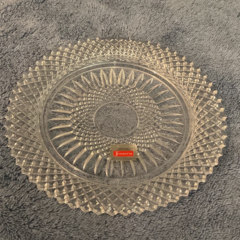 Fostoria Clear Glass Dinner Plate